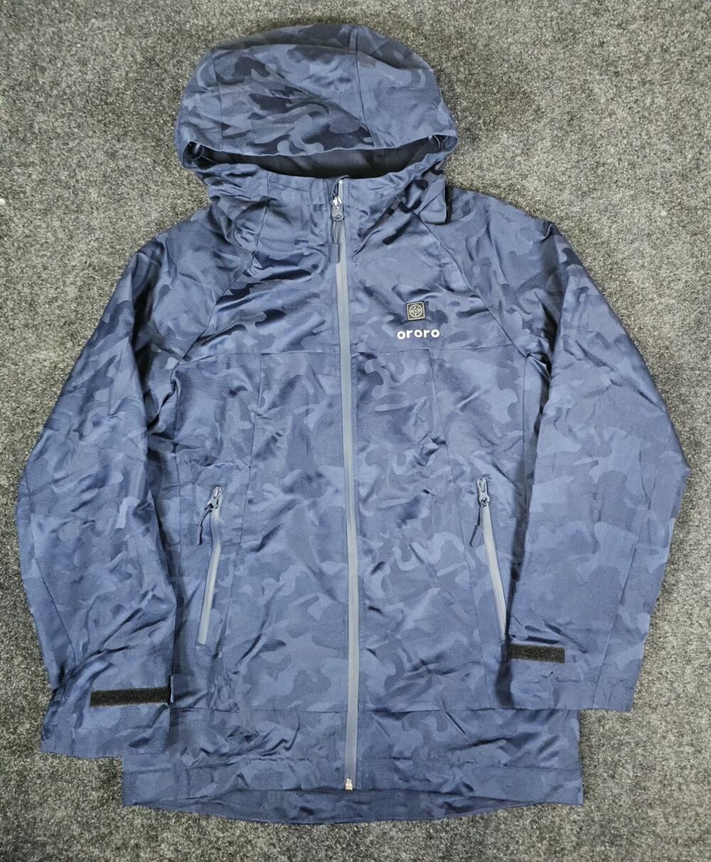 ORORO Heated Jacket Fleece Lined Blue Camo NO BATTERY